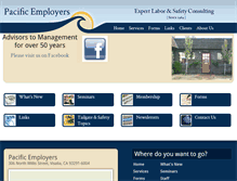 Tablet Screenshot of pacificemployers.com